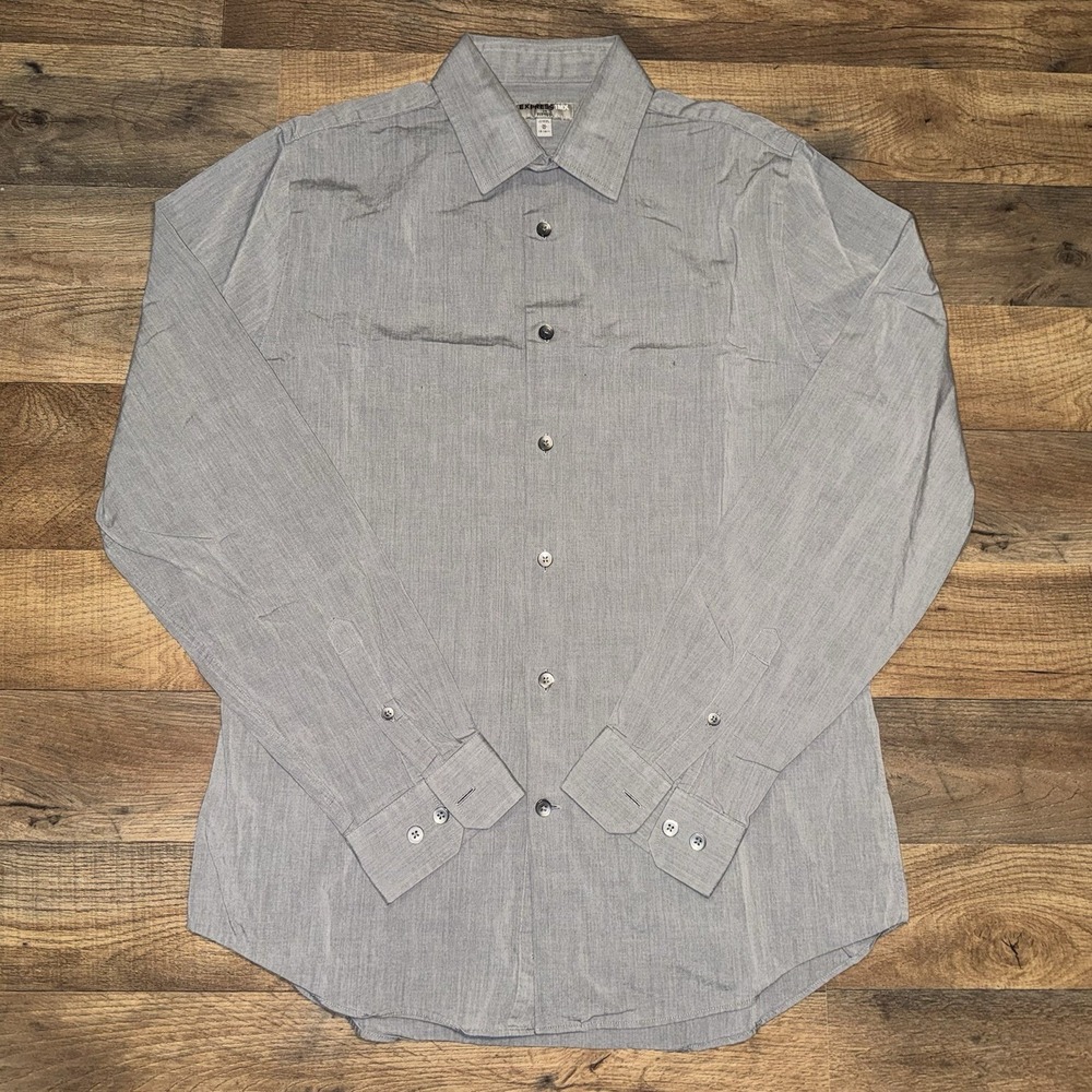 Express 1MX Fitted Button Up Shirt Size M 15-15 1/2